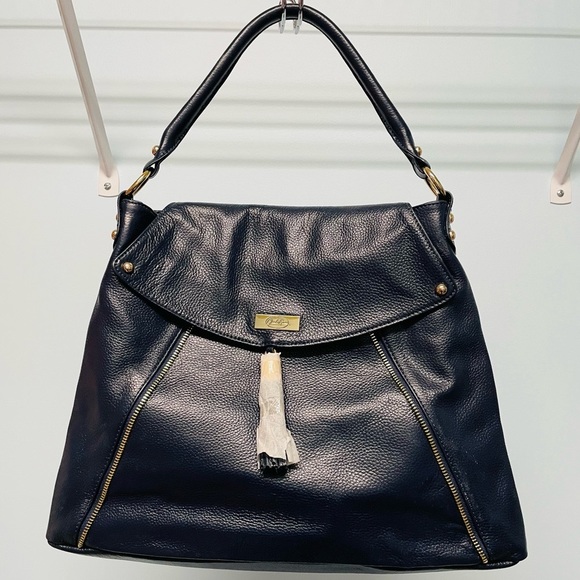 New beautiful dark red navy off white leather bags . Great Gifts! - Picture 1 of 4